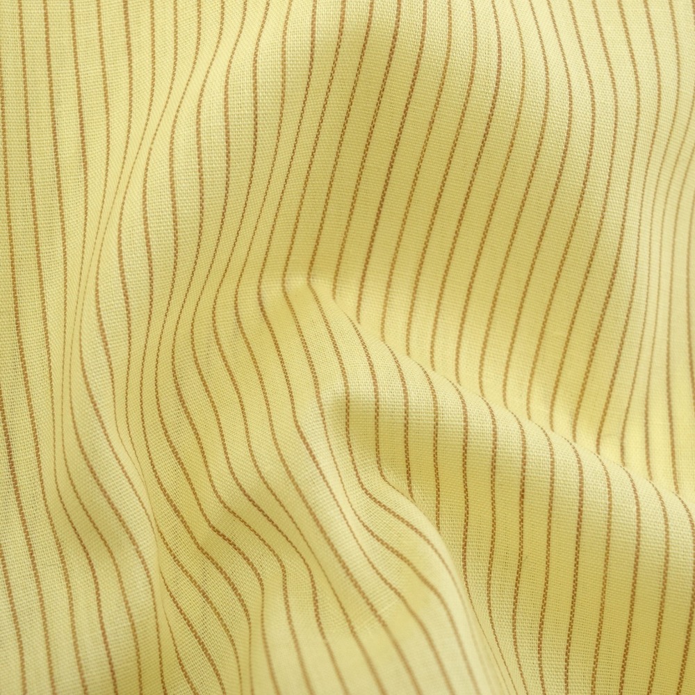 H Bar C Ranchwear Men XL Yellow Striped Western Long Tail 70s Button Down Shirt - Picture 5 of 12